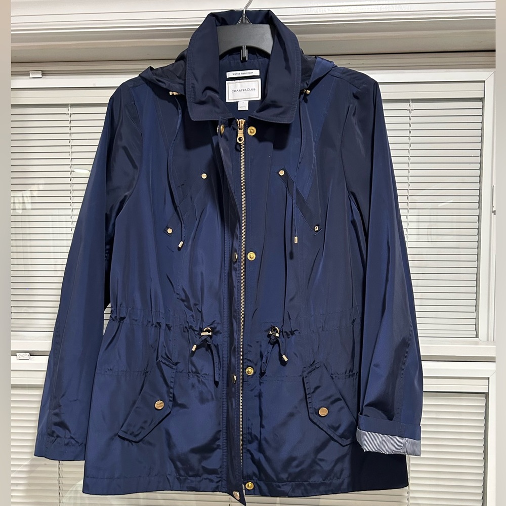 Charter Club Hooded Rain Coat